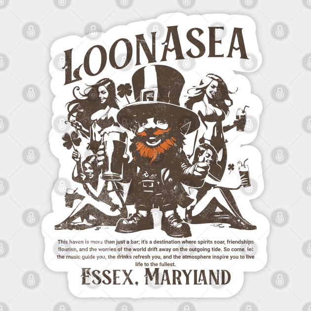 Loonasea Pub Joint Essex Maryland Middle River Sticker by Joaddo